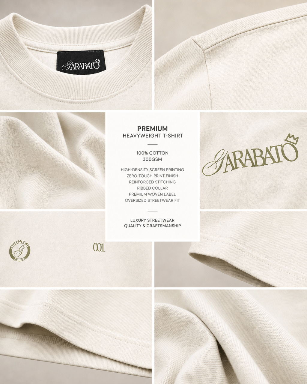 T-SHIRT WHITE BASIC GARABATO 001