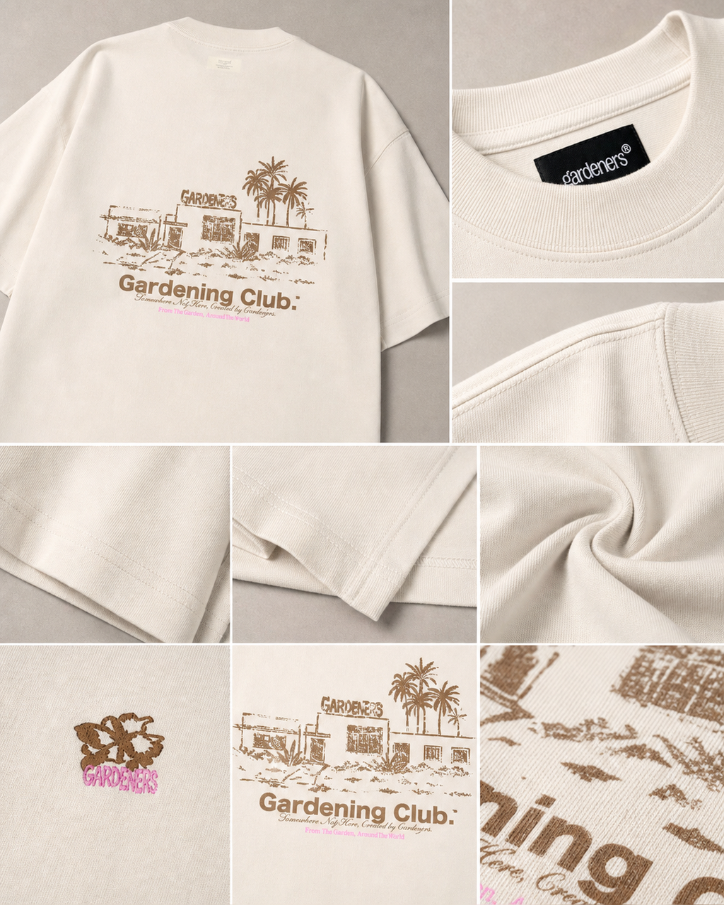 T-SHIRT WHITE GARDENING CLUB 001