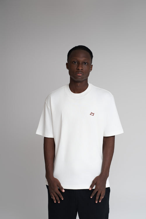 T-SHIRT WHITE BASIC GARABATO ESTUDIO – vista frontal