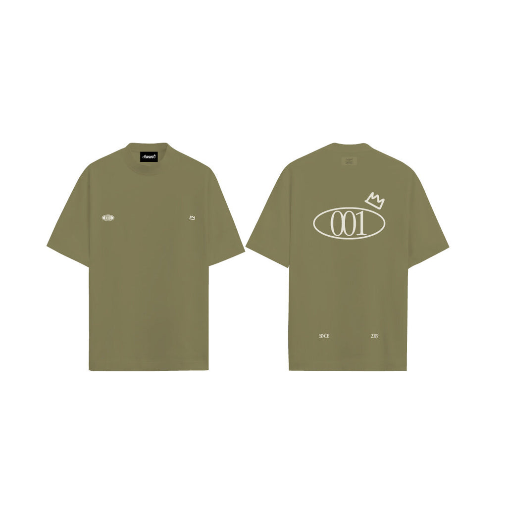 T-SHIRT GREEN ARCHIVO 001 – flat lay frontal y trasera