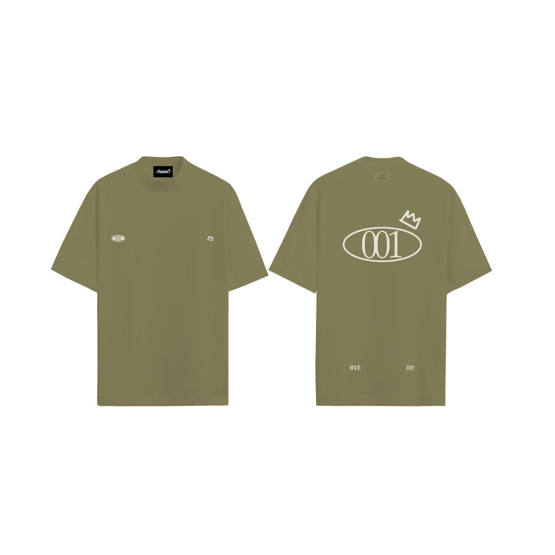 T-SHIRT GREEN ARCHIVO 001 – flat lay frontal y trasera